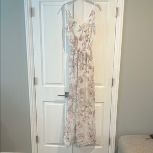 Floral Cream Maxi Dress